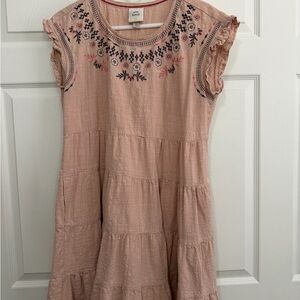 Knox Rose Pink Embroidered Mini Dress